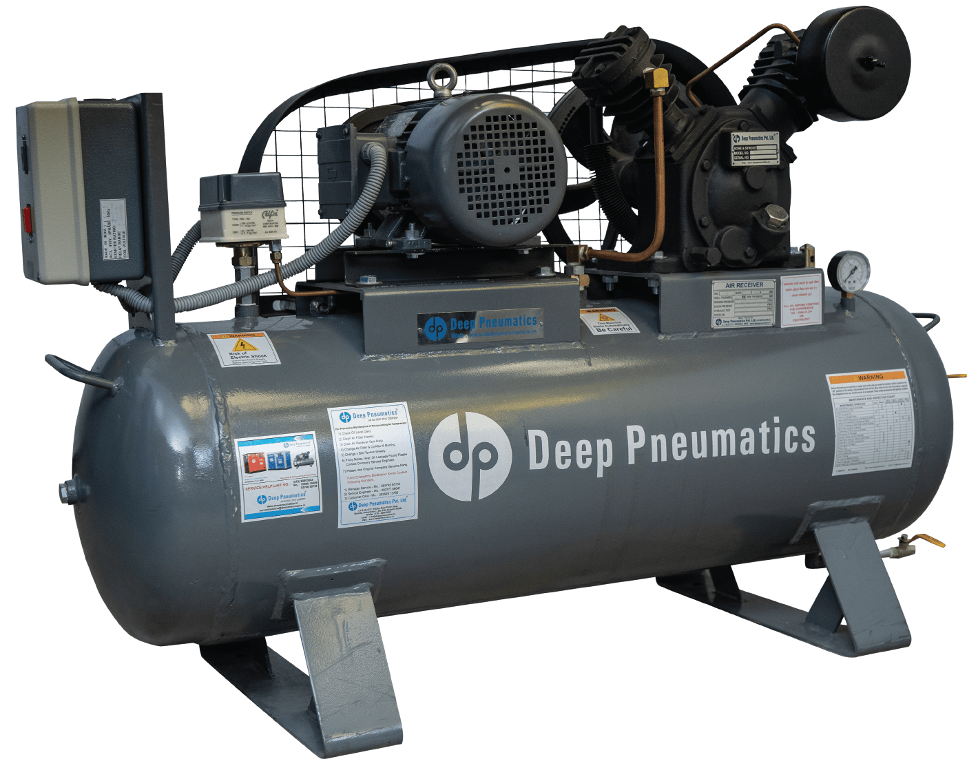 Air Cooled Medium Pressure Two-Stage Reciprocating Air Compressor - View 1