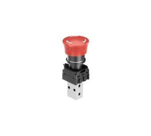 DP2-3/2-Mushroom head push turn - RED Color